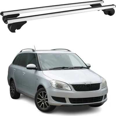 Produktbild von Dachträger Grundtäger für Skoda Fabia mk2 Kombi 2007-2014 75kg Alu Silber 2 tlg
