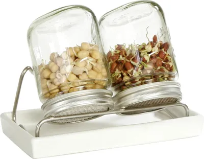 Produktbild von Eschenfelder Sprossensysteme 2er Sprossen-System mit 750ml Glas Weiss