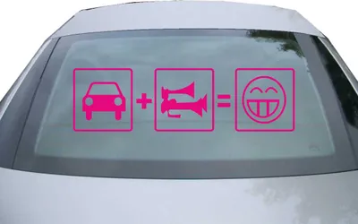 Produktbild von Indigos UG - Aufkleber Heckscheibe & Motorklappe DE2541 - pink - 600x171 mm - Trainhorn - Auto Scheiben Fenster Heckklappe Tuning Racing JDM - Die cut