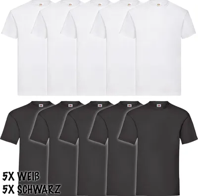 Produktbild von 10er Pack Fruit of the Loom Heavy T-Shirt, Farbe:10er Farbset A7, Größe:2XL