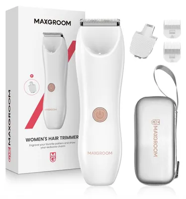 Image de MaxGroom RFCD-9082 Tondeuse 2-en-1 pour femmes, blanche