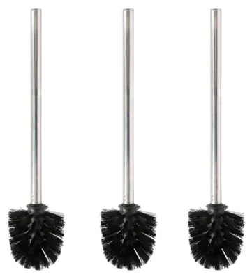 3/6er Set Toilettenbürste WC Bürste Edelstahloptik Stiel