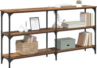 Produktbild von vidaXL Konsolentisch Altholz 150 x 29 x 75 cm Sperrholz und Metall
