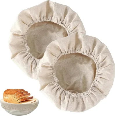 Produktbild von 2 Stück runde Bäckerleinen aus Leinen für das Brotbacken