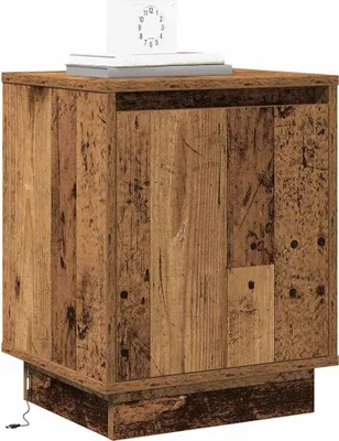 Obrázok produktu pre vidaXL Nočný stolík staré drevo 39 x 34,5 x 50 cm materiál na báze dreva