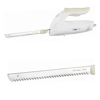 Produktbild von Clatronic elektrisches Messer | Elektromesser für Fleisch, Brot und Tiefkühl | Edelstahl-Klinge | rostfrei und spülmaschinengeeignet | 150W | EM 3062