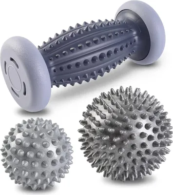 Produktbild von Igelball Fußmassage Ball 3er Set Fußmassage Roller Hart Igelball Faszienball für Füße, Innovativer Fußmassageroller Fuß Igelball zur Linderung von Muskelkater