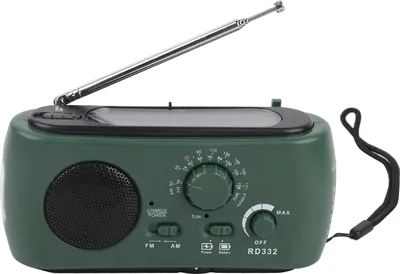 Produktbild von Solar-Handkurbel AM/FM-Radio mit LED-Taschenlampe Notfall-Handy-Ladegerät
