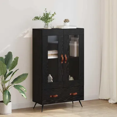 Immagine prodotto di vidaXL Credenza look rovere nero 69,5 x 31 x 115 cm