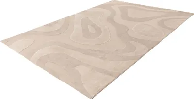 Produktbild von Batucci Bergamo modernes 3D-Vloerkleed in Beige, 80x150 cm, stilvoll und bequem für Wohnzimmer und Schlafzimmer