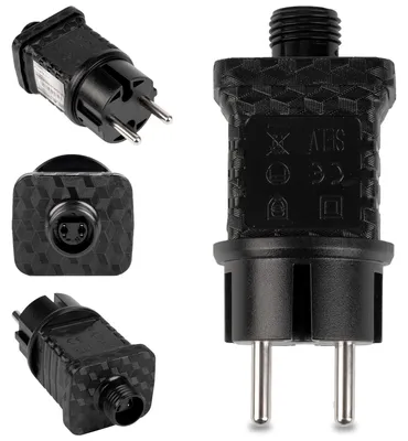 Obrázek produktu pro Napájecí adaptér LUMILED 24 V–230 V, výkon 2,7–3,6 W pro světelné řetězy – odolný proti povětrnostním vlivům, krytí IP44, síťový adaptér pro vánoční osvětlení a vánoční dekorace na balkon a do zahrady, kompatibilní se solárními světly