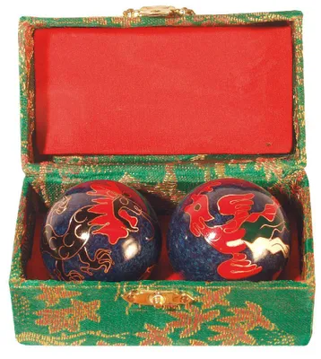 Produktbild von Qi Gong Kugel Drache blau 45mm