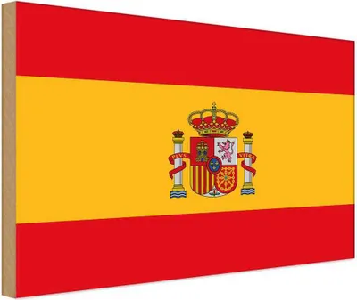 Produktbild von vianmo Holzschild 20x30 cm Spaniens Spain Flagge Geburtstag Feiern Party