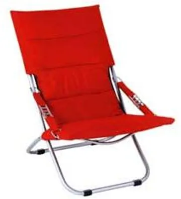 Immagine prodotto di Poltrona Acciaio Pieghevole Rosso - cm.50x94x63h.