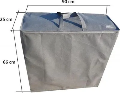 Immagine prodotto di Borsa protettiva traspirante M890 per materasso pieghevole 190x90x8 cm, grigia, custodia pratica per viaggi