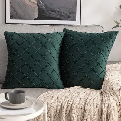 Produktbild von Weiches Samtkissenbezugs-Set, bestehend aus 2 Stück, mit unsichtbarem Reißverschluss für eine elegante Dekoration