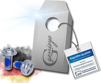 Immagine prodotto di Lame di ricambio in acciaio inox Genisys compatibili con il rasaerba robotizzato Sunseeker V3 X3 X5 X7 - LongLife - infrangibili a 1 foro [testate DIN EN 50636], pezzo:30