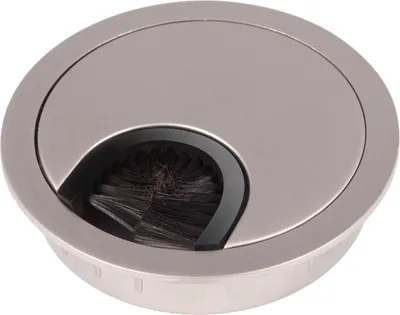 Produktbild von Kabeldurchführung Kabeldurchlass aus Metall Edelstahl matt Optik Achtung - Neues Bohrmaß Ø 68 mm