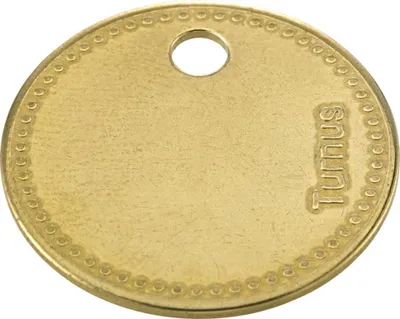 Produktbild von KUKKO Werkzeugmarke Messing rund 27 mm gelocht