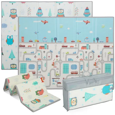 Produktbild von Baby-Spielmatte, Tiermuster, Schaumstoff, 1,5 cm dicke Polsterung, rutschfest
