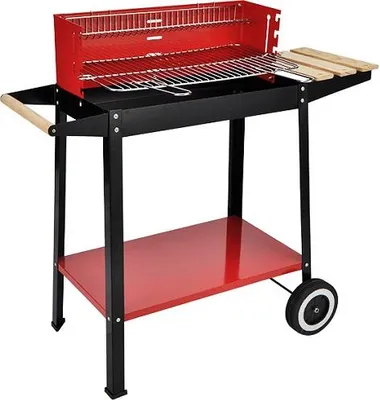 Produktbild von Grillwagen Holzkohle 88x44x83 cm mit Seitenablage & 2 Rädern