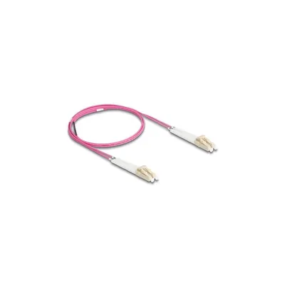 Produktbild von Delock LWL Kabel LC Duplex zu LC Duplex Multimode OM4 winkelbar 1 m