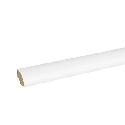 Produktbild von Viertelstableiste Fußleiste 12 x 12 x 2000 mm Weiß zum Kleben, Clipsen, Schrauben & Nageln Massivholz Sockelleiste by PROVISTON 2 Meter | 1 Stück