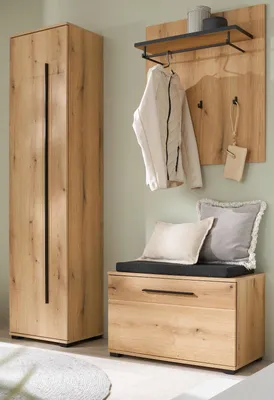 Produktbild von Garderobe Set 4-teilig "Design-D" in Evoke Eiche 140 x 200 cm
