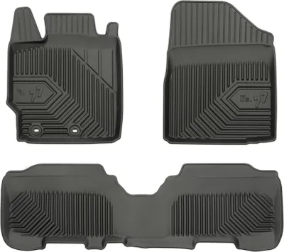 Produktbild von Fußmatten Gummimatten No.77 für Toyota Yaris II 2005-2011 TPE Schwarz 3 tlg