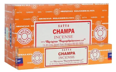 Wierookstäbchen Champa, 12 Packungen à 15 g, Nag Champa Duft
