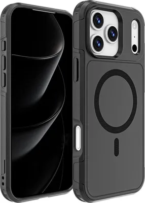 Produktbild von Mobigear Traveller Schutzhülle für iPhone 17 Pro Max mit MagSafe-Funktion, Hartschalen-Rückseite – Schwarz