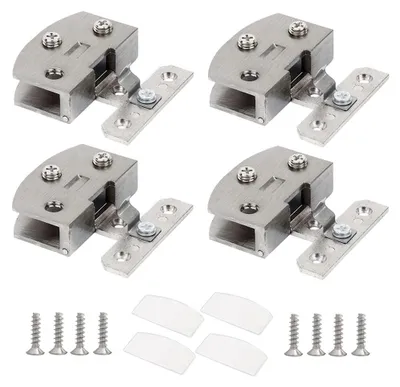 Imagen del producto de Solidchoice - Juego de 4 bisagras para puertas de vidrio, con tornillos incluidos