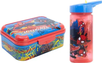 Produktbild von Marvel Spiderman 2 teiliges Kinder Set Brotdose Trinkflasche 510 ml