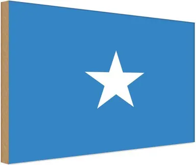 Produktbild von vianmo Holzschild 30x40 cm Somalias Somalia Flagge Fahne Wappen