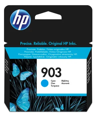 Produktbild von HP 903 Cyan Original Tintenpatrone, Standard, Cyan, Tinte auf Pigmentbasis, 4 ml, 1 Stück(e), Einzelpackung
