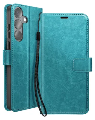 Produktbild von Mayaxess, Wallet Etui mit Schlaufe und Ständer für Samsung Galaxy S26, Türkis