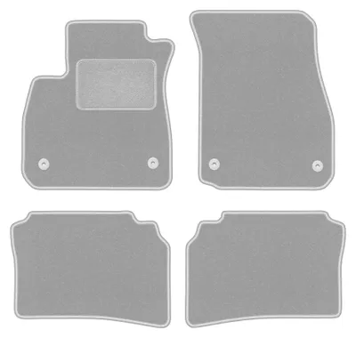 Image de Tapis de sol en moquette pour Opel Insignia B 2017- (liftback/berline/break) – jeu 4 pièces, gris, sur mesure – Wielganizator OSLO