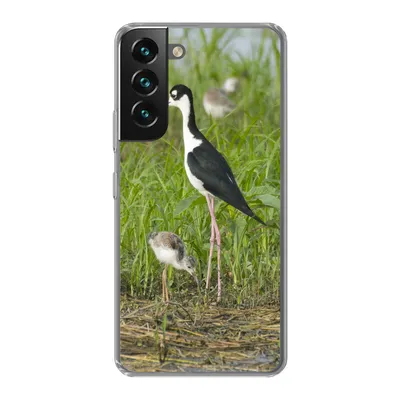 Produktbild von MuchoWow® Handyhülle Schutzhülle Hülle für Samsung Galaxy S22 Vogel - Gras - Küken - Sumpf Silikon Softcase Handy Hülle - Mobiltelefonhülle