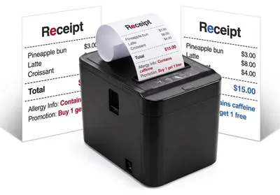 Bonprinter 80 mm, Thermodirekt, zweifarbig, USB+Ethernet, schwarz