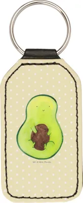 Produktbild von Mr. & Mrs. Panda schlüssel anhänger Avocado Kern - Gelb Pastell - Geschenk, Avocadokern, schlüsselbund, Spruch Leben, Pflanze, Avokado, für, Schlüsselanhänger, Mit