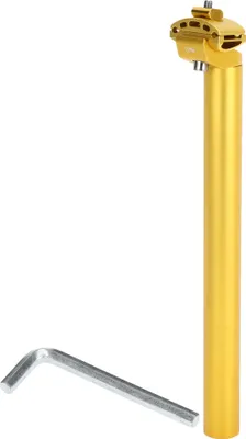 Produktbild von Fahrradsattelstš¹tze 31,6x350mm Fahrradsattelstš¹tze Sattelrohr Aluminiumlegierung Goldton Extra lang Einstellbarer Winkel