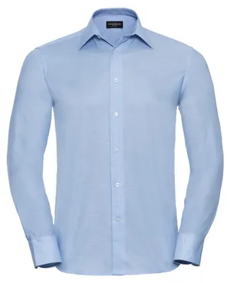 Produktbild von Russell Collection - Hemd für Herren, Oxford-Stil, Maßgeschneidert, Langärmlig LT4375 (3XL) (Dunkelblau)