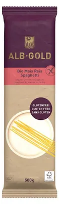 MAKARON (KUKURYDZIANO - RYŻOWY) SPAGHETTI BEZGLUTENOWY BIO 500 g - ALB GOLD