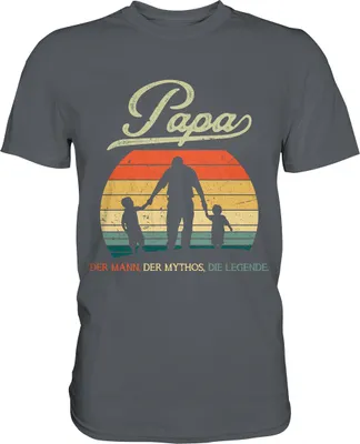 Produktbild von Papa Tochter Sohn Vater Geschenk Vatertag T-Shirt – Dark Grey / 3XL