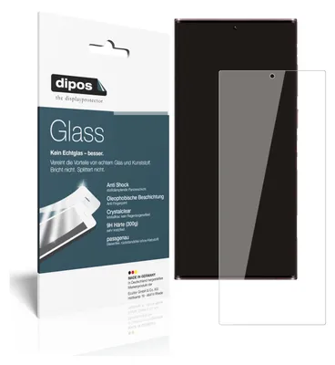 Produktbild von 2x Schutzfolie für Samsung Galaxy S22 Ultra - Anti-Shock 9H Folie dipos Glass Kunststoffglas