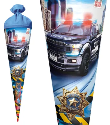 Produktbild von ROTH Schultüte "Polizei 911" rund 700 mm