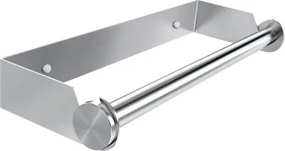 Image de Porte-rouleau de papier essuie-tout en acier inoxydable, 33 cm (à droite), fixation murale