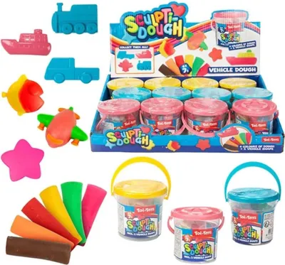 Image de Toi-toys Toi Toys Sculptidough-Ton-Set im Eimer