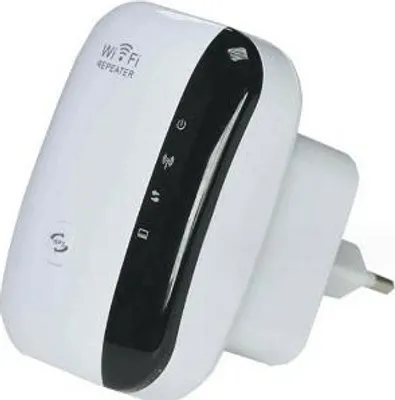 Zdjęcie produktu dla REPEATER Wzmacniacz Sygnału WLAN 2,4GHz sieciowy + kabel biały AK339