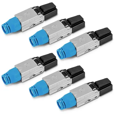 Produktbild von Netzwerk Stecker 6x Cat 8 CAT8.1 Netzwerkstecker RJ45 werkzeuglos Metall 2000MHz